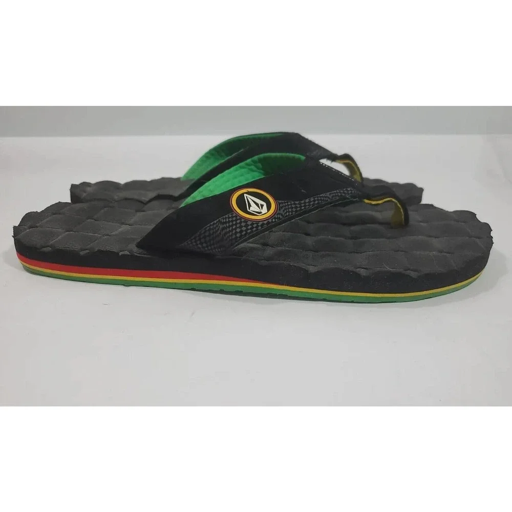Volcom Men's Victor Flip-Flop Thong Sandals Summer Beach Pool Black Sz 9?